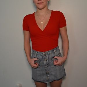 Brandy Melville red bodysuit